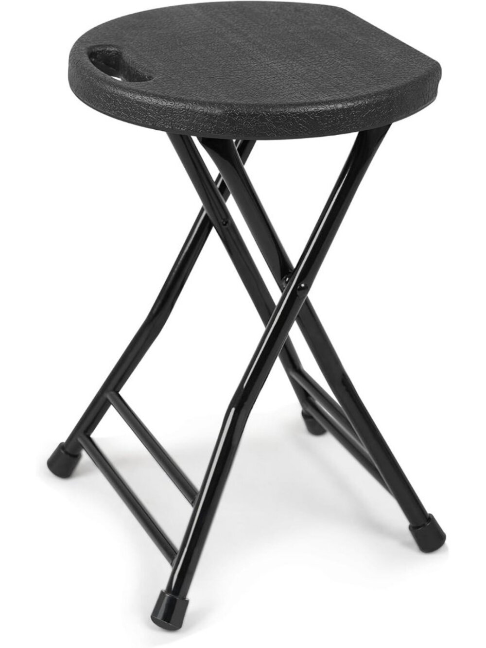 Portable Folding Stool with Handle, Non-Slip Feet, Indoor/Outdoor Use, Compact - Picture 1 of 7